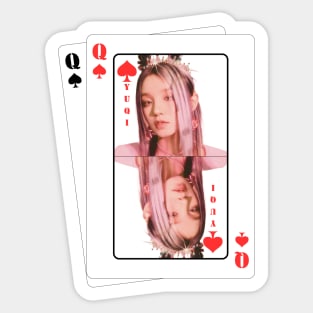 Playing Card Yuqi Queencard (G)I-dle Sticker